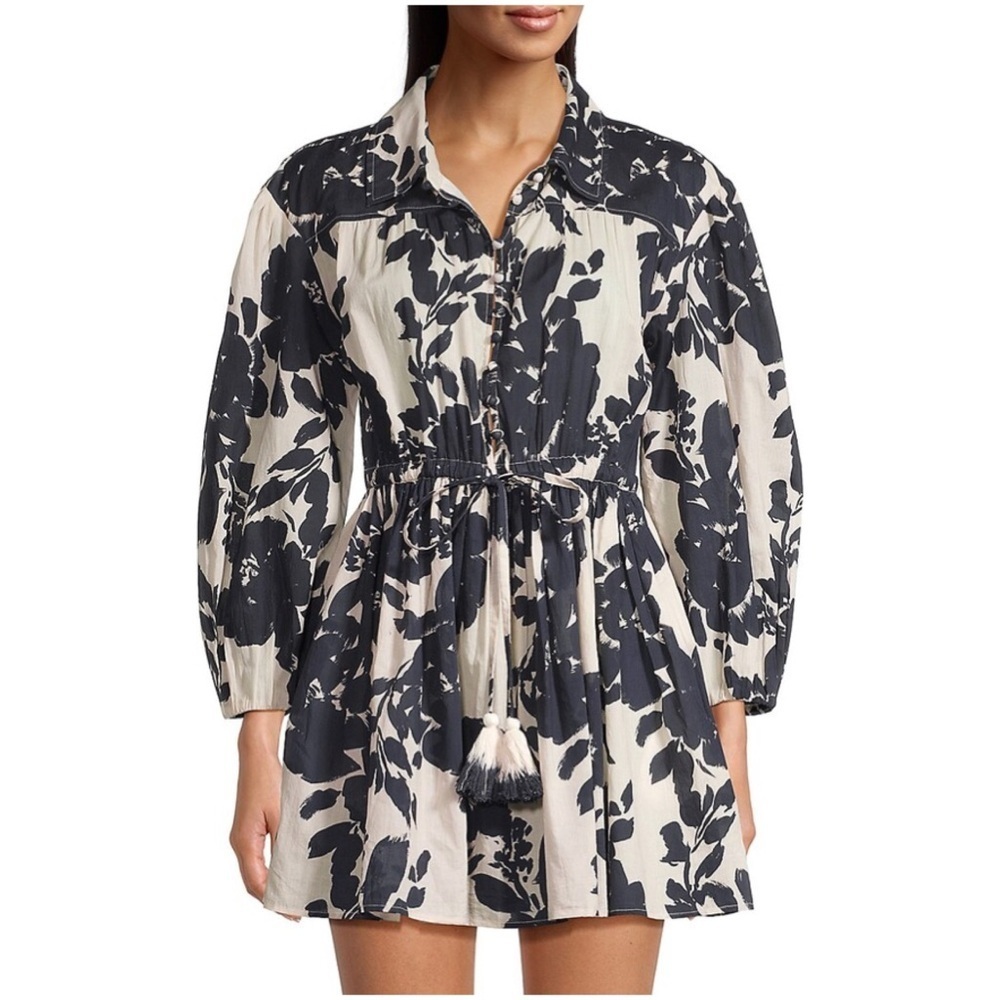 NWT Tanya Taylor Swim Imani Printed Cotton Voile Minidress Sz S